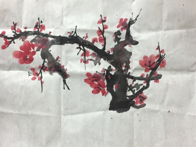 ?伊伊-广东省·广州市·黄埔区--我家两位七八岁小宝贝刚学的国画，才秀一下，献丑了！！嘻嘻。。。