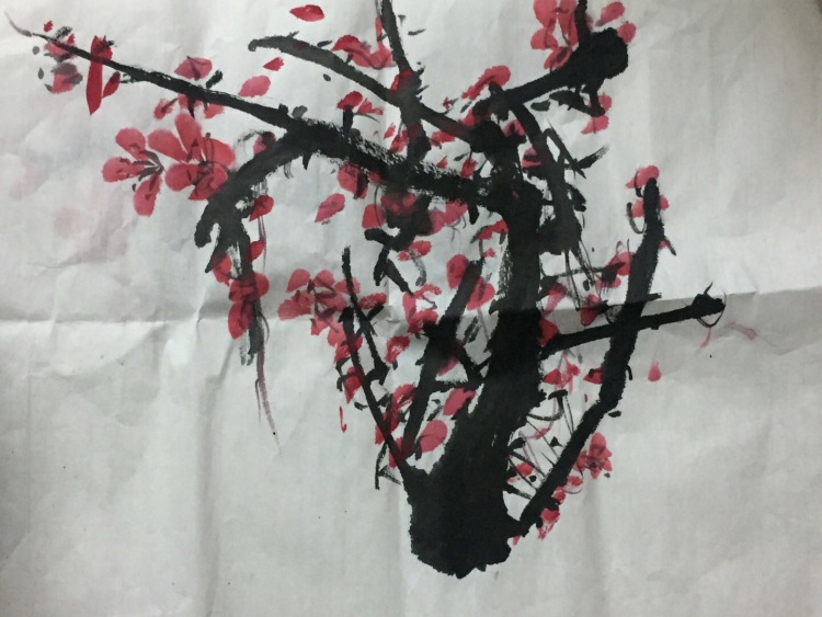 ?伊伊-广东省·广州市·黄埔区--我家两位七八岁小宝贝刚学的国画，才秀一下，献丑了！！嘻嘻。。。