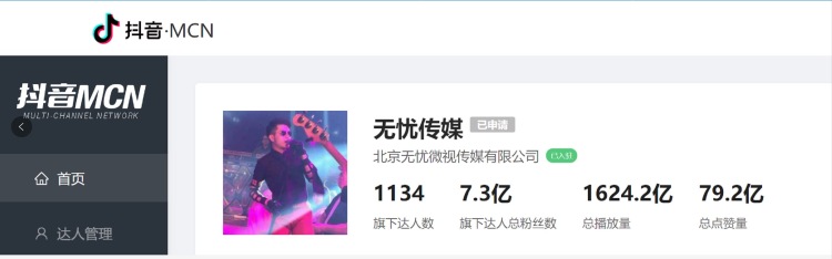STUDIO-浙江省·杭州市·滨江区-抖音 快手 探探 -抖音直播第一公会,抖音第一mcn机构无忧传媒。
业务涵盖:艺人、直播、网红培养以及后续的电影拍摄、达人孵化、网红带货
旗下艺人:多余毛毛姐、麻辣德子、大狼狗郑建鹏言真夫妇、彭十六、温精灵、尹素婉、张欣