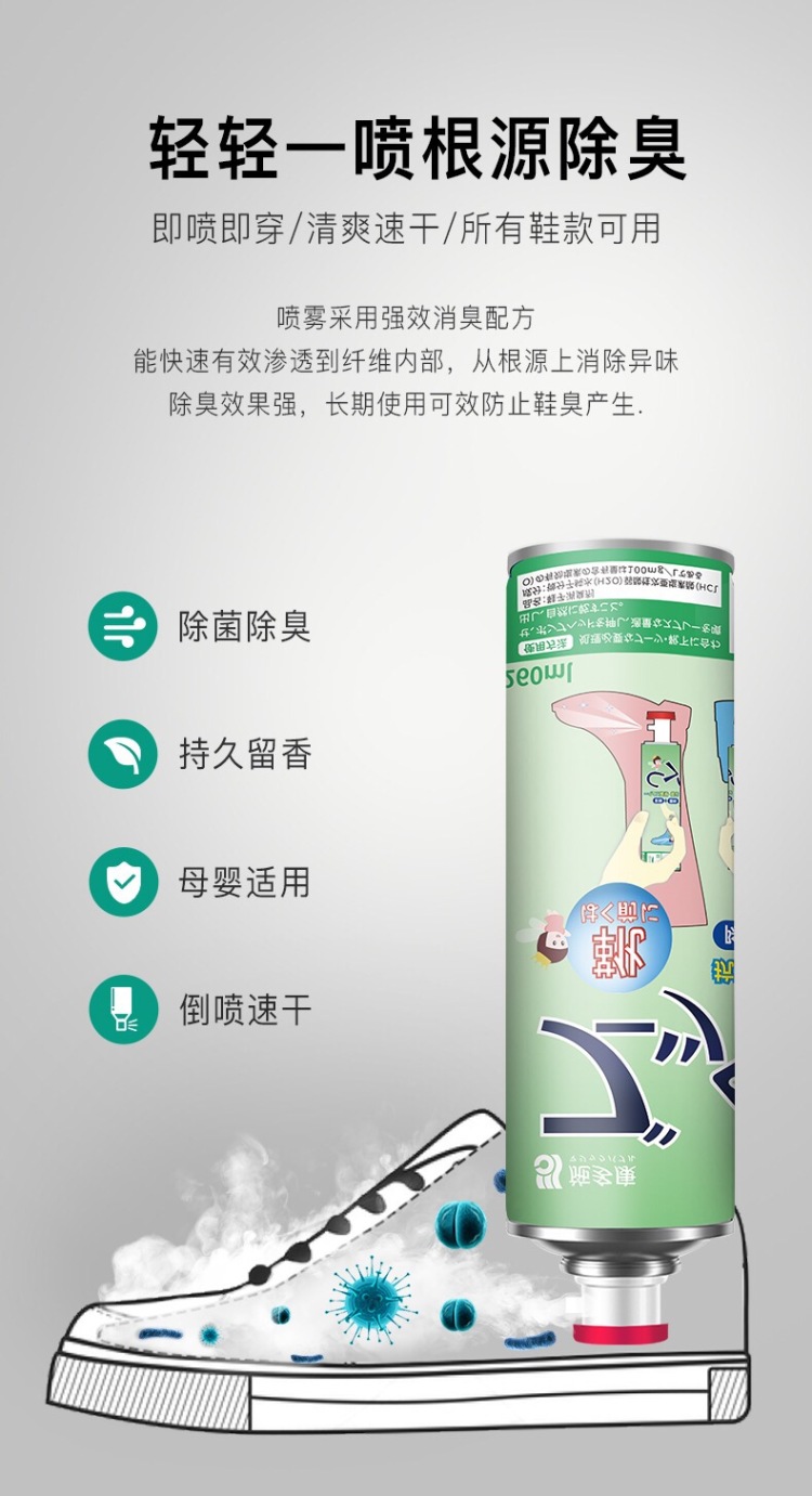 丰途日化-蜜獾-湖南省·长沙市·岳麓区--1.产品:施多康鞋子除臭杀菌喷雾 2.账号要求:
(1) 200+粉丝量(200以上发布10元)
(2)全类目博主(限量200名)
4.推广方式: